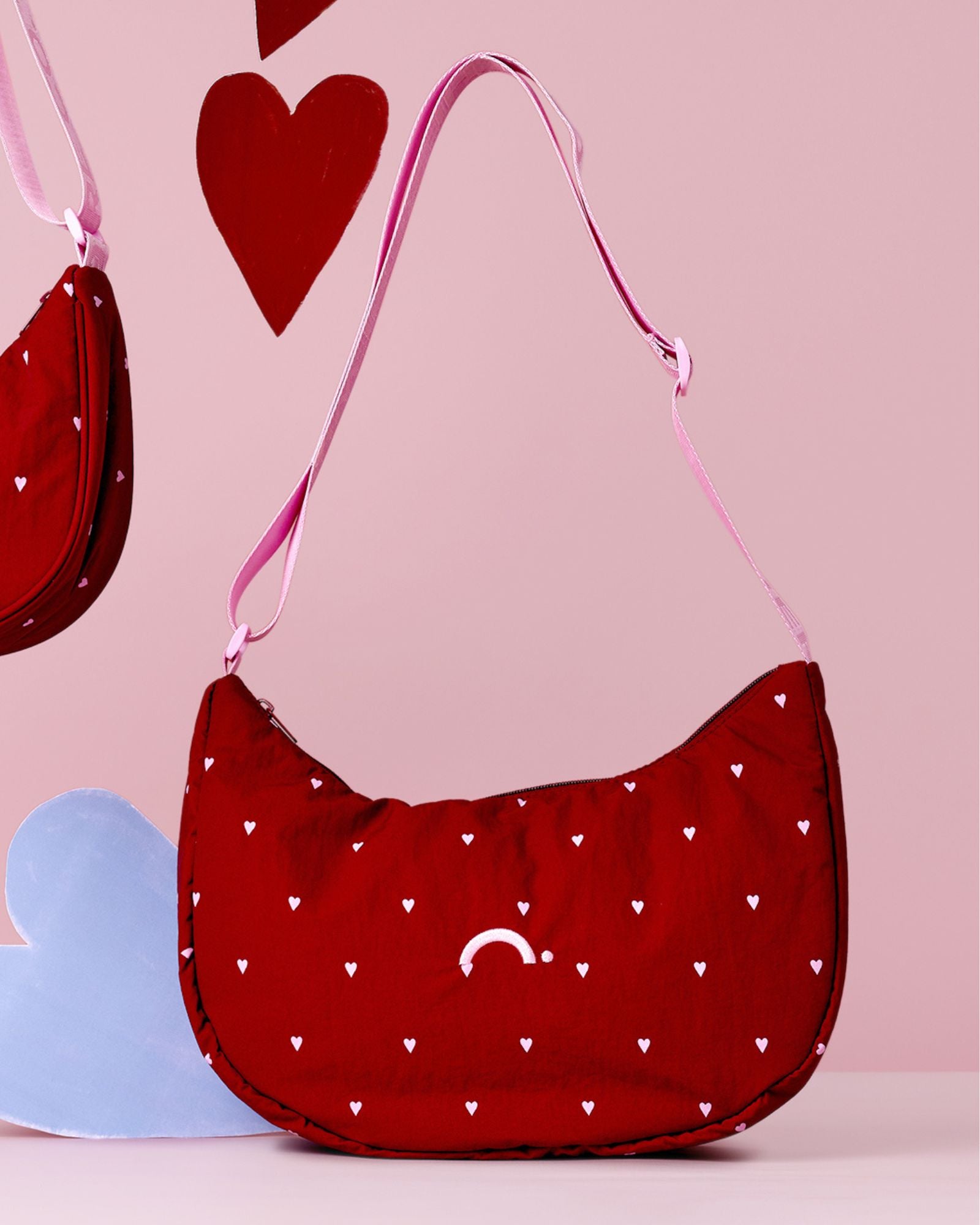 Queen of Hearts Medium Crescent Bag