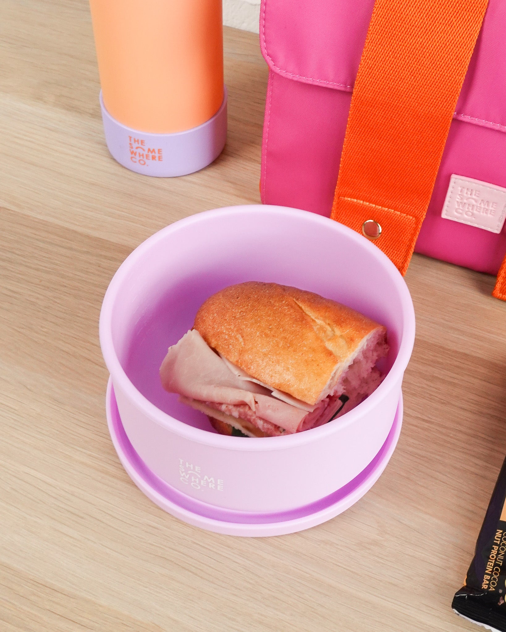 Lilac Round Silicone Lunch Box