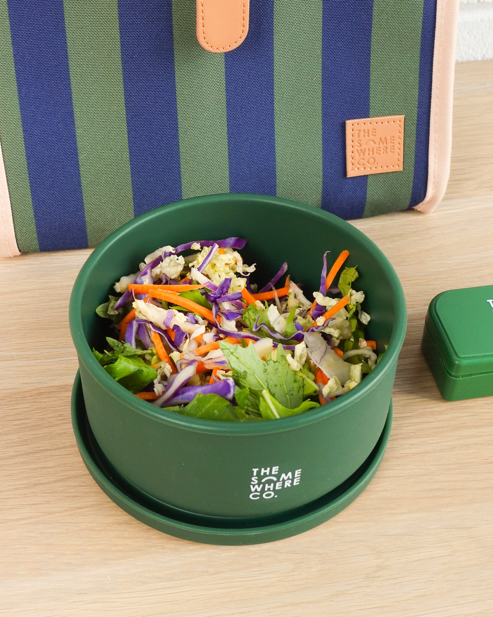 Forest Green Round Silicone Lunch Box