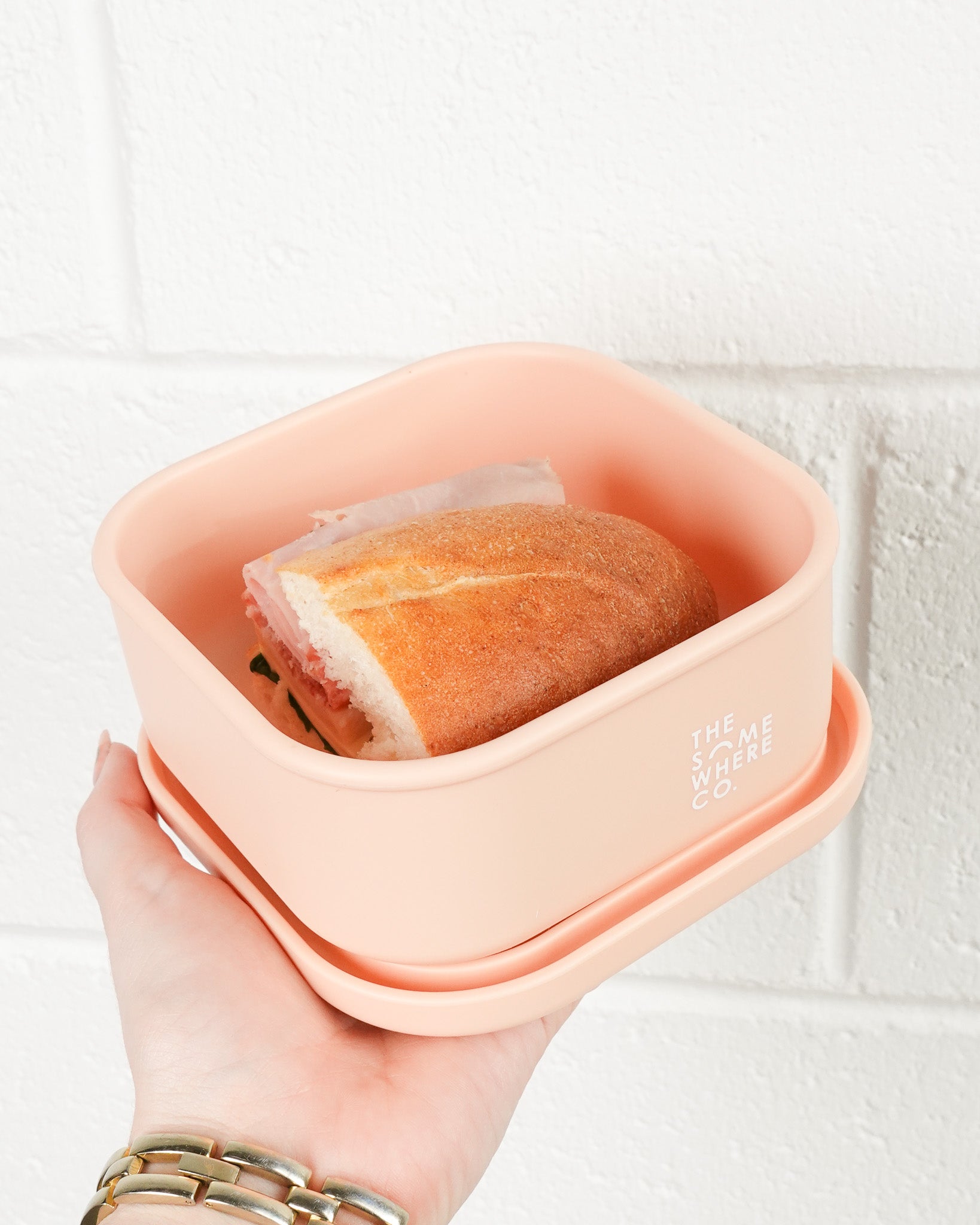 Blush Square Silicone Lunch Box