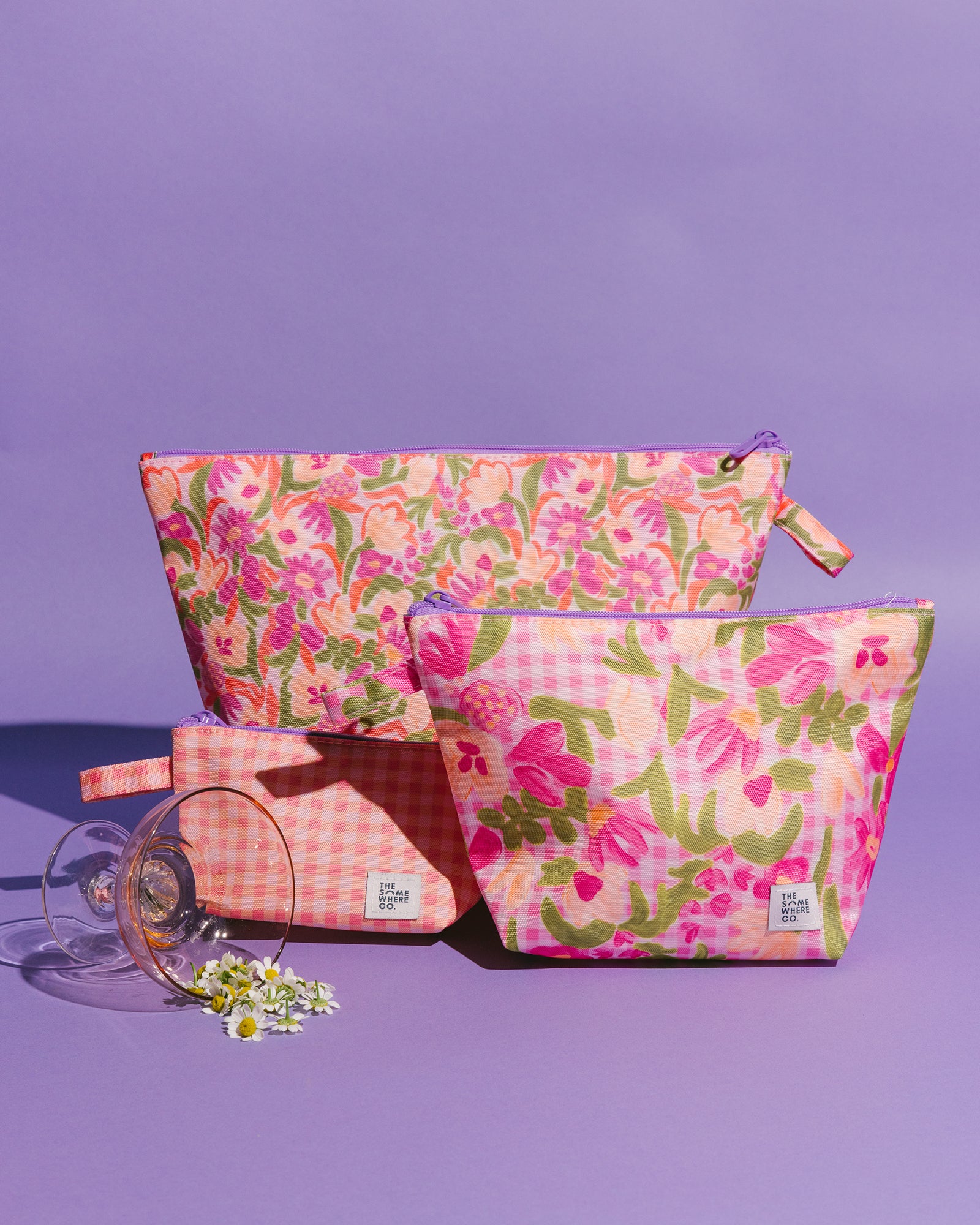 Petal Party Handy Pouch Trio