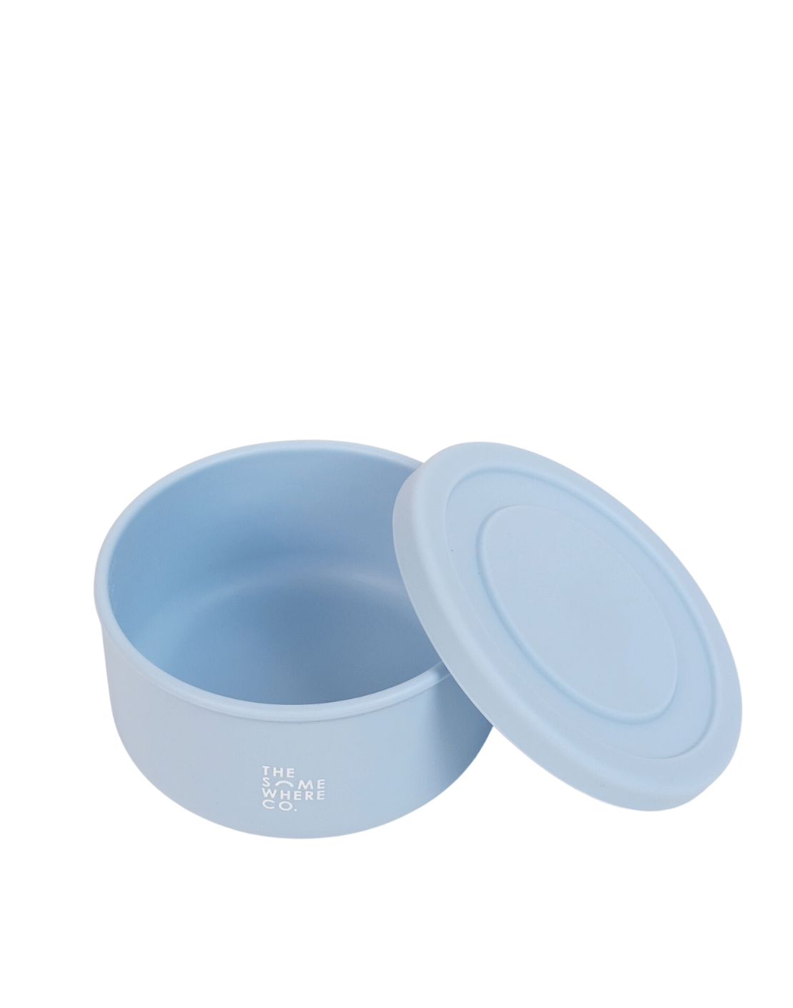 Powder Blue Round Silicone Lunch Box