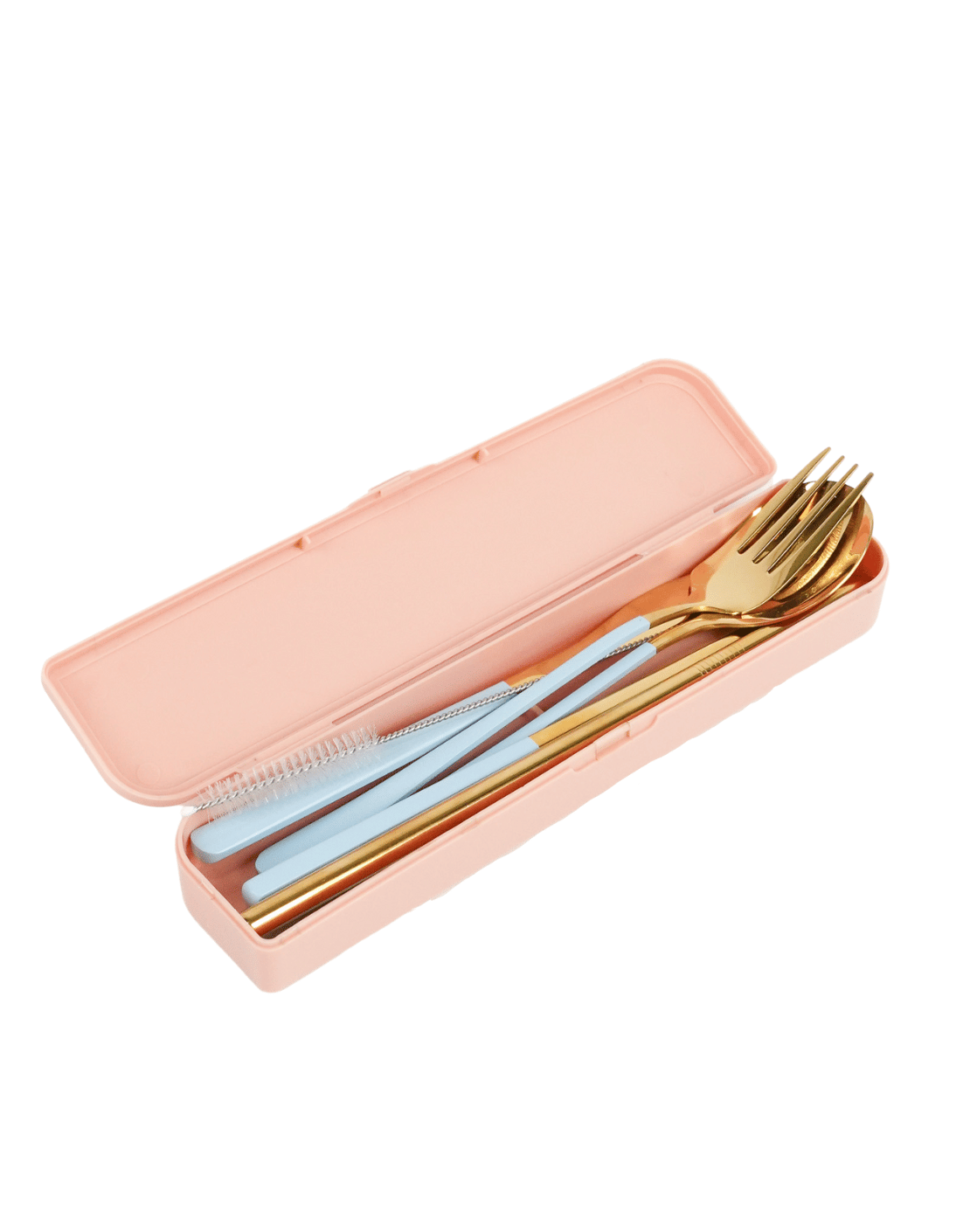 Take Me Away Cutlery Kit - Gold with Powder Blue Handle